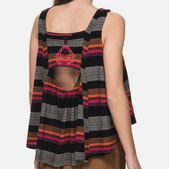 Free People Vintage Strip Top Size XS - Picture 2 of 10